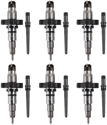 0445120238 0986435505 Diesel Fuel Injectors& Connector 6PCS Common Rail Fuel Injectors Compatible with Dodge Ram Cummins 5.9L 2004-2009 in Kuwait