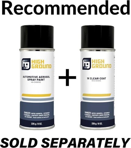 HIGH GROUND Factory Matched Automotive Spray Paint for Chrysler Dodge Jeep Automobiles (PXJ Diamond Black Crystal Solvent) in Kuwait