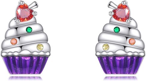 Food Earrings Sterling Silver Cute Sweetheart Stud Earrings Birthday Jewelry Gifts for Women in Saudi Arabia