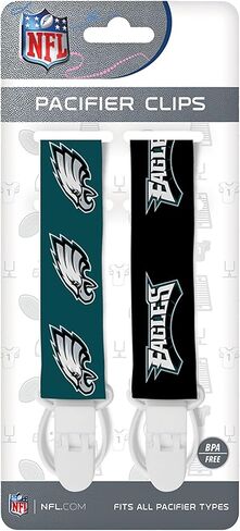 مجموعة من قطعتين من مشابك اللهاية للجنسين المرخصة رسميًا من بيبي فاناتيك - الدوري الوطني لكرة القدم الأمريكية فيلادلفيا إيجلز - ملابس أطفال مرخصة رسميًا in Kuwait