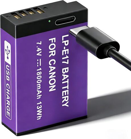 3 Pack LP-E17 Battery,1800mAh Battery LP-E17 Battery with USB-C for Canon EOS R50 R8 RP R10, RP Rebel SL2 SL3 T6i T6s T7i M3 M5 M6 200D 77D 750D 760D 800D 8000D KISS X8i Camera in Kuwait