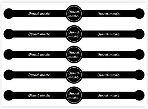 100Pcs 20 Sheets Handmade Food Baking Seal Stickers Self Adhesive Bakery Stickers Food Retail Package Sticker Long Label Sealing Stickers Gift Wrapping Tamper Evident Seal Decorative Labels in Saudi Arabia