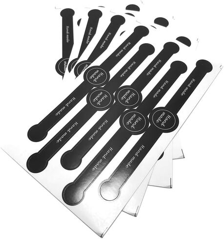 100Pcs 20 Sheets Handmade Food Baking Seal Stickers Self Adhesive Bakery Stickers Food Retail Package Sticker Long Label Sealing Stickers Gift Wrapping Tamper Evident Seal Decorative Labels in Saudi Arabia