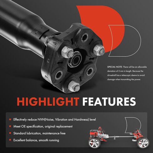 A-Premium Rear Complete Drive Shaft Prop Shaft Driveshaft Assembly Compatible with BMW Z4 2003 2004 2005, Automatic Transmission, Replace# 26117514471 in Saudi Arabia