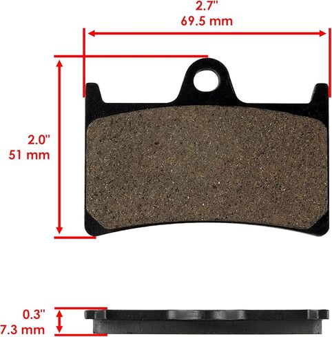 Caltric Front Brake Pads Compatible with Yamaha XP500 XP500A Tmax 500 2008 2009 2010 2011-2016 in Saudi Arabia