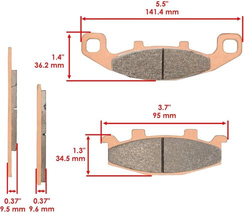 Replacement Parts for Front & Rear Brake Pads for Kawasaki ZG1000 Concours 1000 1994-2006 Mod-BP8-3480 in Saudi Arabia