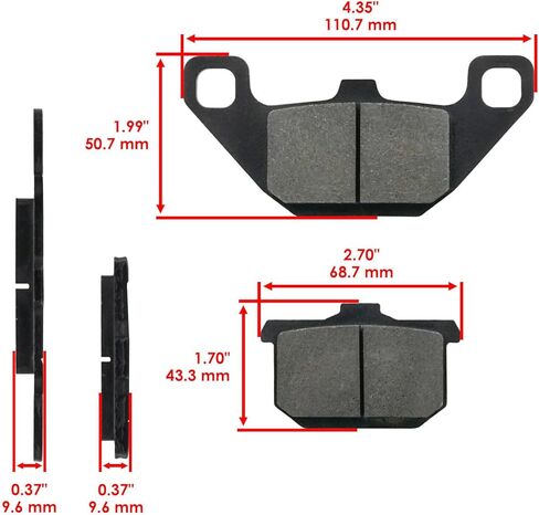 Replacement Parts for Front & Rear Brake Pads for Kawasaki ZG1000 Concours 1000 1994-2006 Mod-BP8-3480 in Saudi Arabia