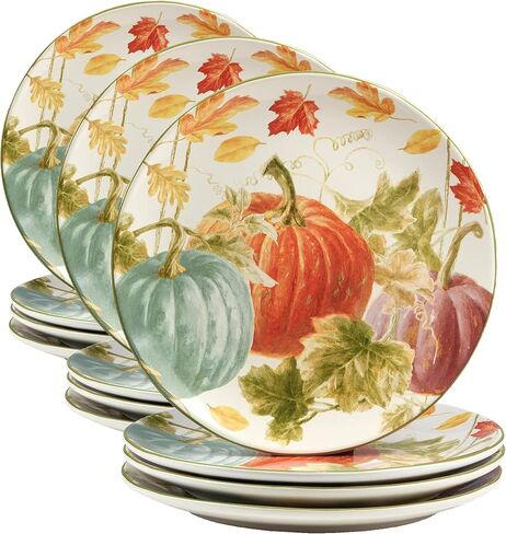 Certified International Autumn Harvest 11" Dinner Plates, Multicolor, Large, Set of 4 in Saudi Arabia