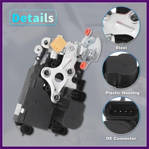 Replacement Front Left Driver Side Power Door Lock Actuator Motor for GMC Envoy for Chevrolet Trailblazer Door Latch Actuator Assembly No.15110507 Black Premium Fit Design in Saudi Arabia