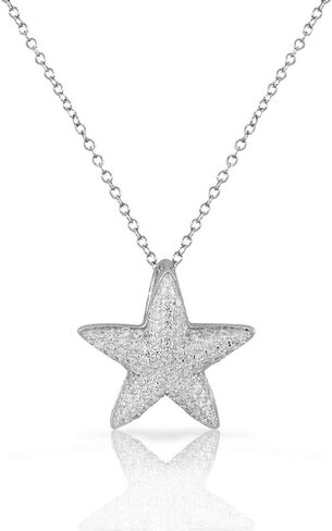 My Daily Styles 925 Sterling Silver White CZ Womens Starfish Pendant Necklace in Kuwait