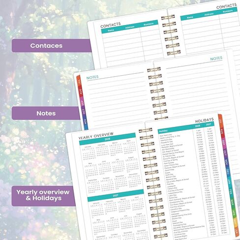 2026-2027 Pocket Calendar/Planner - Weekly & Monthly Pocket Planner for Purse, JUL. 2026 - JUN. 2027, 6.8" x 4.1", Pocket Planner 2026-2027, Strong Twin - Wire Binding in Kuwait