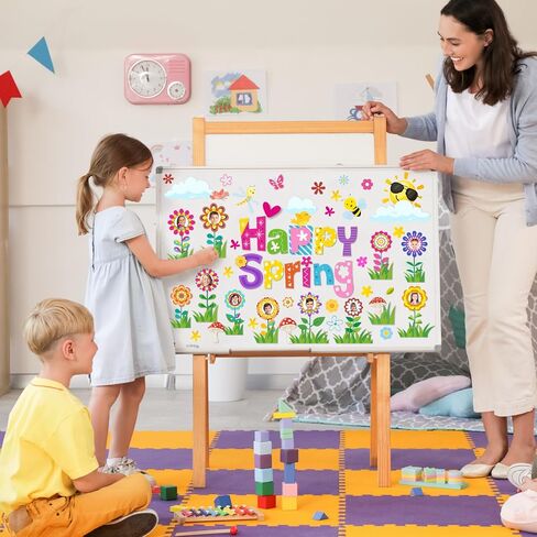 Spring Bulletin Board Decorations, Hello Spring Bulletin Board Decorations Includes Flower Mindset Photo Posting Craft Cutouts and Sun Cloud Cutouts for School Offices Classroom Back to School Party in Saudi Arabia