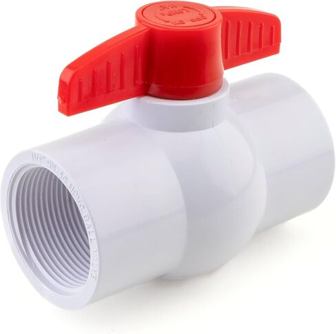 صمام كروي مضغوط PVC 1/2 بوصة - ملولب - سانيبرو - (عبوة من 10 قطع) in Kuwait
