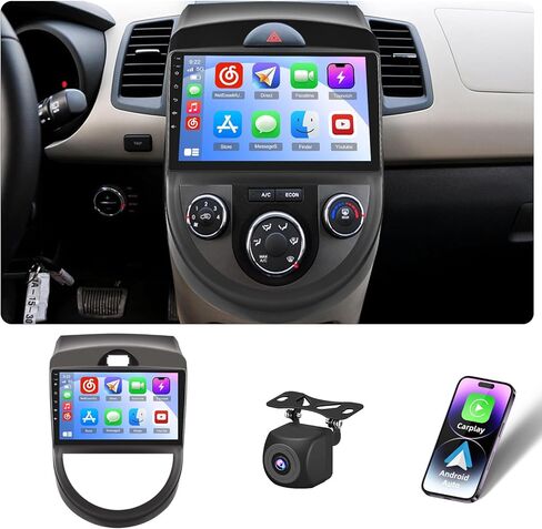 Roinvou [2G+64G] Android 13 Car Stereo for Kia Soul 2010-2013 (LHD) with Wireless Carplay Android Auto, 9" Touch Screen Car Radio Support GPS/WiFi/Bluetooth/26UI/Voice Control/SWC/Backup Camera in Kuwait