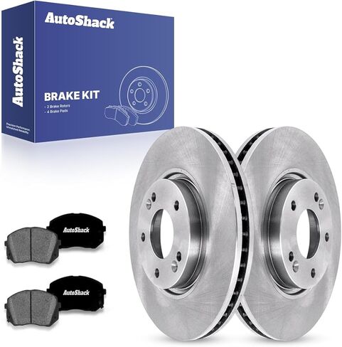 دوارات فرامل أمامية بفتحات تهوية من AutoShack + وسادات سيراميك ممتازة 6 قطع بديلة لمجموعة فرامل 2016-2020 Kia Optima 2017-2019 Hyundai Sonata 11.81 بوصة (300 مم) in Saudi Arabia