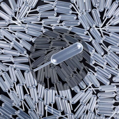 Augshy 200PCS 3ml Plastic Pipettes, Disposable Transfer Pipettes Droppers for Oils Essential Cupcake, Plastic Eye Liquid Dropper for Crafts, Makeup Tool, Laboratory Medicine Accessories Supplies in Saudi Arabia