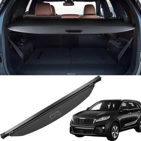 Marretoo Cargo Cover for for Kia Sorento 2016 2017 2018 2019 2020 for Kia Sorento Accessories Black Factory Style SUV Trunk Cover Cargo Security Shade Trunk Cover in Saudi Arabia