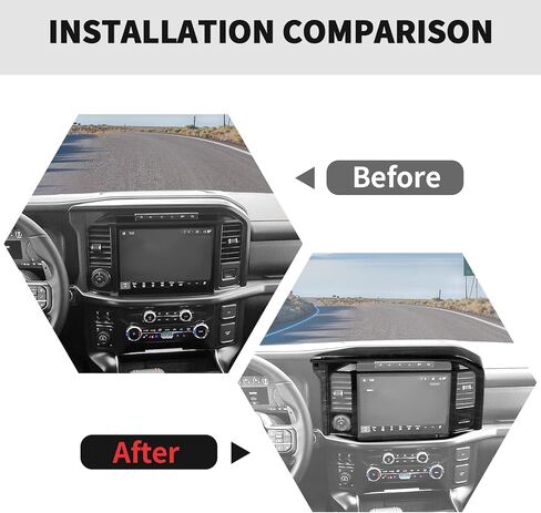 RT-TCZ Center Console Navigation GPS Panel Cover Trim Decoration Interior Accessories for Ford F150 Raptor 2024 2025 (Black Wood Grain) in Saudi Arabia