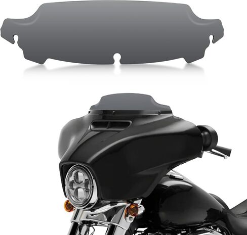 4.5" Wave Windshield Windscreen Wind Splitter for Touring Street Glide Electra Glide Tri Glide FLHT FLHX FLHTCU FLHTC FLHTK Tri-Wheel Glide 2014-2022 Gray in Saudi Arabia