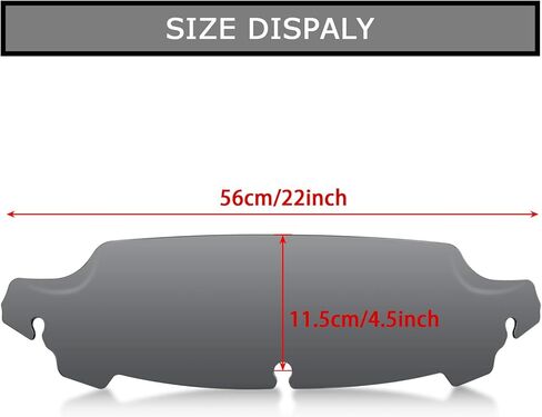 4.5" Wave Windshield Windscreen Wind Splitter for Touring Street Glide Electra Glide Tri Glide FLHT FLHX FLHTCU FLHTC FLHTK Tri-Wheel Glide 2014-2022 Gray in Saudi Arabia