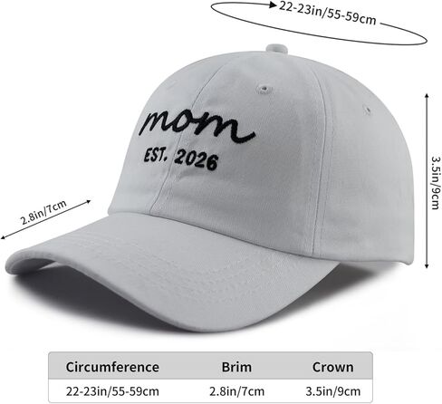 XacaYuerp 2PCS Dad and Mom EST 2026 Hats for Men Women, Funny Adjustable Cotton Embroidered New Parents Baseball Cap in Kuwait