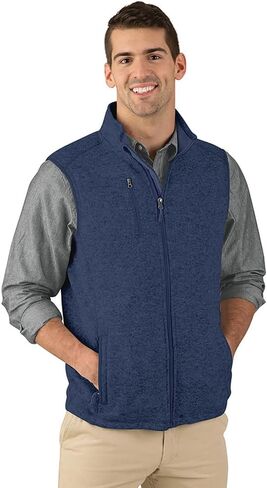Charles River Apparel Men's Pacific Heathered Sweater Fleece Vest in Kuwait