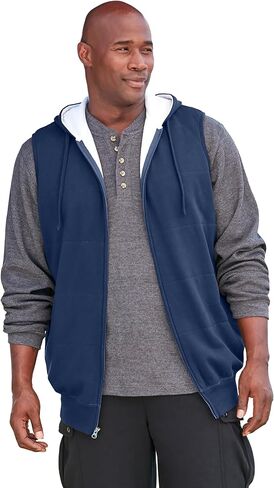 Boulder Creek by KingSize Men's Big & Tall Tall Thermal-Lined Fleece Vest in Kuwait