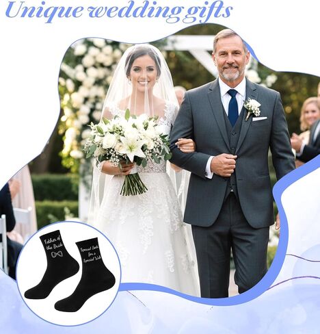 هدايا والد العروس، زوج واحد من الجوارب السوداء هدايا للأب، هدية زفاف خاصة لأب العريس للأب من العروس، أسود in Kuwait