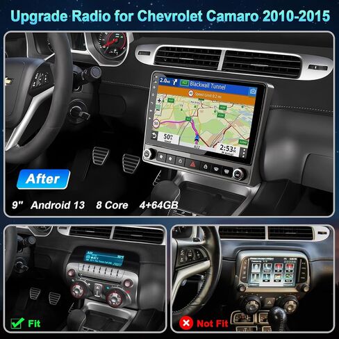 Car Radio for Chevrolet Colorado & GMC Canyon 2015-2019 Head Unit, 9" Car Radio 4+64GB Wireless Carplay&Android Auto with Android 13 with Bluetooth/Voice Control/GPS/WiFi/Back-up Camera/SWC/FM in Kuwait