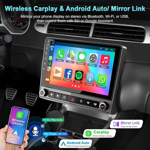 Car Radio for Chevrolet Colorado & GMC Canyon 2015-2019 Head Unit, 9" Car Radio 4+64GB Wireless Carplay&Android Auto with Android 13 with Bluetooth/Voice Control/GPS/WiFi/Back-up Camera/SWC/FM in Kuwait