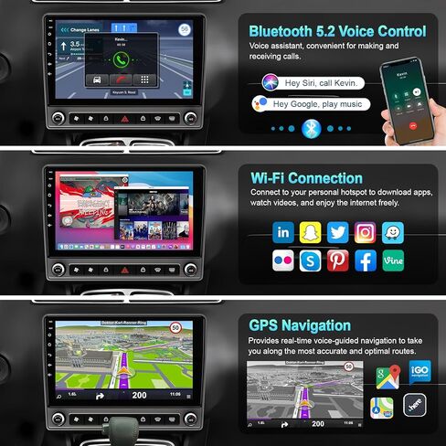 Car Radio for Chevrolet Colorado & GMC Canyon 2015-2019 Head Unit, 9" Car Radio 4+64GB Wireless Carplay&Android Auto with Android 13 with Bluetooth/Voice Control/GPS/WiFi/Back-up Camera/SWC/FM in Kuwait