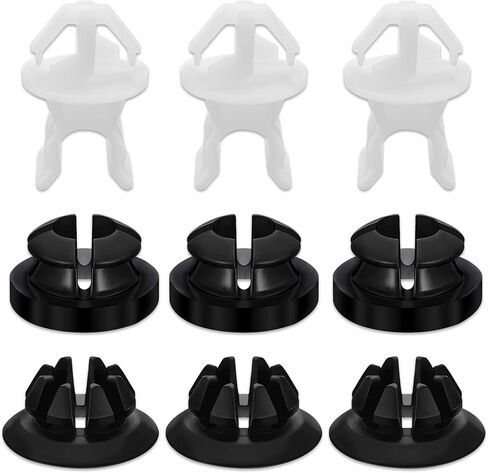9PCS Hood Prop Rod Holder, Prop Rod Clips, 91503-SS0-003 91604-SD2-013 Black White Hood Rod Grommet Clips, Vehicle Engine Hood Stay Retainer Clip Compatible with Honda Accord Odyssey (9PCS) in Saudi Arabia