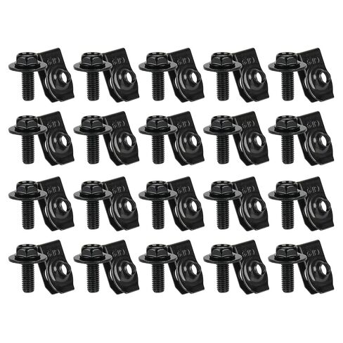 10Pcs M8-1.25 Extruded U Nuts Body Bolts Screw Kit Compatible for Buick Chrysler Cadillac GM Ford Chevy - Fender Bumper Radiator Hood Shield Panel 11500661 11503317 N623343-S2 11516150 in Saudi Arabia