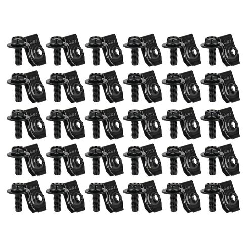 10Pcs M8-1.25 Extruded U Nuts Body Bolts Screw Kit Compatible for Buick Chrysler Cadillac GM Ford Chevy - Fender Bumper Radiator Hood Shield Panel 11500661 11503317 N623343-S2 11516150 in Saudi Arabia