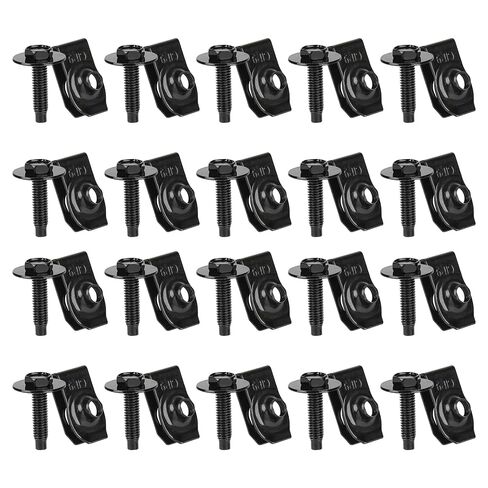 10Pcs M8-1.25 Extruded U Nuts Body Bolts Screw Kit Compatible for Buick Chrysler Cadillac GM Ford Chevy - Fender Bumper Radiator Hood Shield Panel 11500661 11503317 N623343-S2 11516150 in Saudi Arabia