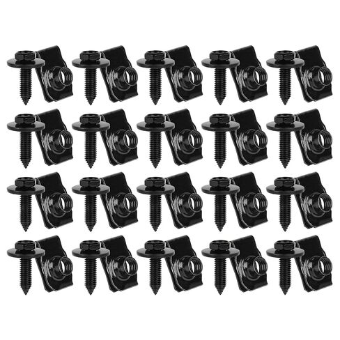 10Pcs M8-1.25 Extruded U Nuts Body Bolts Screw Kit Compatible for Buick Chrysler Cadillac GM Ford Chevy - Fender Bumper Radiator Hood Shield Panel 11500661 11503317 N623343-S2 11516150 in Saudi Arabia