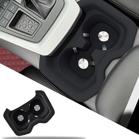 Silicone Cup Holder Insert for 2019-2021 Toyota RAV4 Accessories/Also Fits for Certain 2022-2025 RAV4, Seamless Fit, Odorless, Anti-Slip, Scratch/Stain Resistant, Noise Reduction in Kuwait