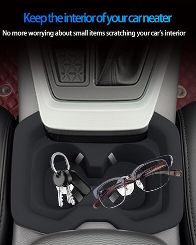 Silicone Cup Holder Insert for 2019-2021 Toyota RAV4 Accessories/Also Fits for Certain 2022-2025 RAV4, Seamless Fit, Odorless, Anti-Slip, Scratch/Stain Resistant, Noise Reduction in Kuwait