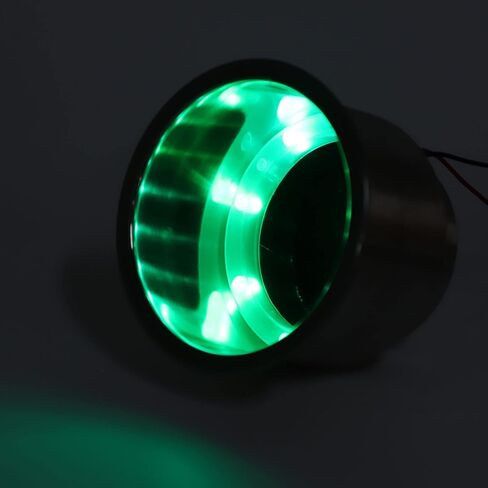 2Pcs DC 12V LED Cup Holder Rustproof 304 Stainless Steel LED Drink Holder with Draining Hole for Marine Boat Car (Green LED) in Saudi Arabia