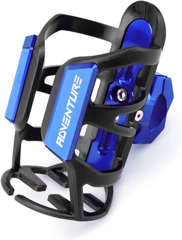 Motorcycle Cup Holder for Adventure Bikes, Extra Large Size Bike Water Bottle Holder for up to 2.67" Diameter Bottles, Motorcycle Drink Holder for Adventure Touring, Off-Road, Enduro (Orange) in Kuwait