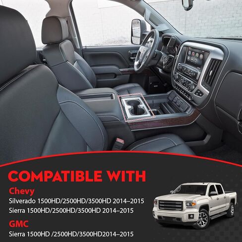 Center Console Cup Holder Compatible with Chevy Chevrolet Silverado 1500HD 2500HD 3500HD GMC Sierra 1500HD 2500HD 3500HD 2014 2015 23467147 23177378 in Kuwait