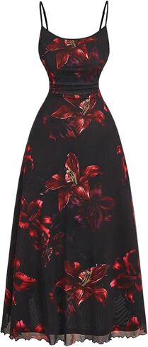 Women's Plus Size Summer Spring Wedding Guest Dress Floral Boho Maxi Dress Ruffle Beach Vacation Flowy Sundresses in Saudi Arabia