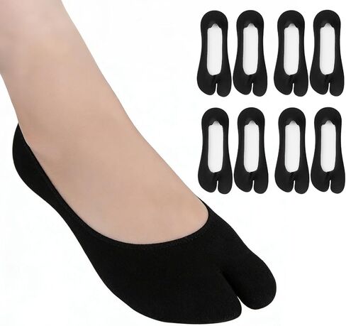 8 Pairs Tabi Socks Women, No Show Japanese Non Slip Low Cut Split Toe Tabby Socks in Kuwait