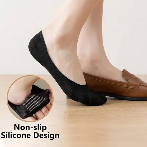 8 Pairs Tabi Socks Women, No Show Japanese Non Slip Low Cut Split Toe Tabby Socks in Kuwait