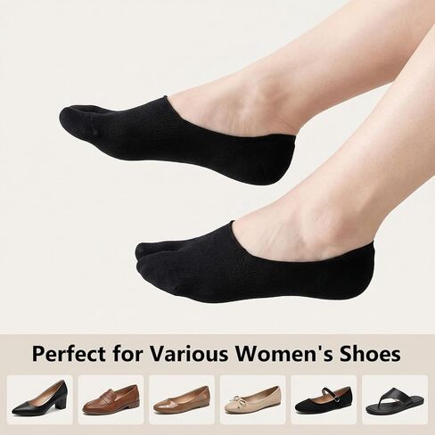 8 Pairs Tabi Socks Women, No Show Japanese Non Slip Low Cut Split Toe Tabby Socks in Kuwait