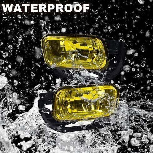 G-PLUS Front Bumper Fog Lights Assembly Compatible With Dodge RAM 1500 2009 2010 2011 2012 Yellow Lens Driving Fog Lamps w/Bracket + H10 12V 42W Halogen Bulbs in Saudi Arabia