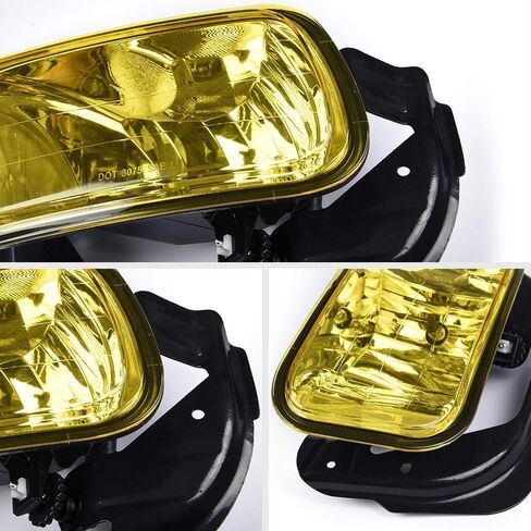 G-PLUS Front Bumper Fog Lights Assembly Compatible With Dodge RAM 1500 2009 2010 2011 2012 Yellow Lens Driving Fog Lamps w/Bracket + H10 12V 42W Halogen Bulbs in Saudi Arabia