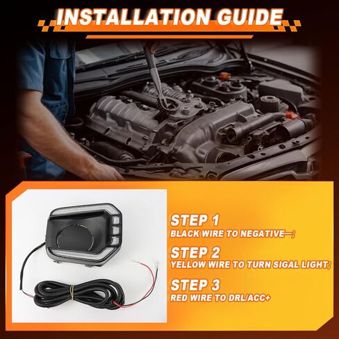 One Pair LED Front Bumper For Lights for 2016-2023 Toyota Tacoma SR/Limited/Trail Edition,LED Fog Lamp Bezel with White Daytime Running Light DRL, Amber Turn Siganl Light in Kuwait