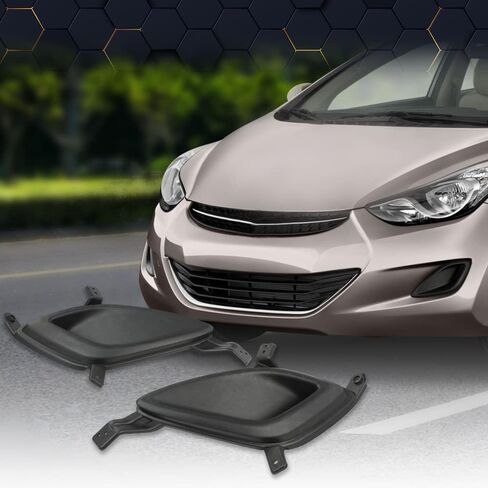 مجموعة أغطية مصابيح الضباب PIT66 متوافقة مع 2011-2013 Hyundai Elantra 2 قطعة للسائق والراكب هالوجين أسود 865643Y000، HY1039112، 865633Y000، HY1038112 in Saudi Arabia