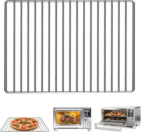 Air Fryer Accessories for Nuwave Bravo 12 in 1 21 Qt Air Fryer Toaster Oven, 2 Pieces Set Stainless Steel Wire Rack Replacement Parts Air Fryer Roasting Steamer Grill Racks Baking Tray in Saudi Arabia
